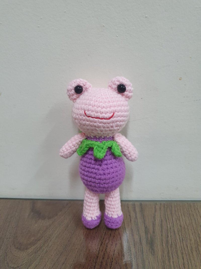 Yilan Crochet Knitting Course Pattern Frog Handmade Wool Doll Beginners Available - เย็บปักถักร้อย/ใยขนแกะ/ผ้า - ผ้าฝ้าย/ผ้าลินิน 