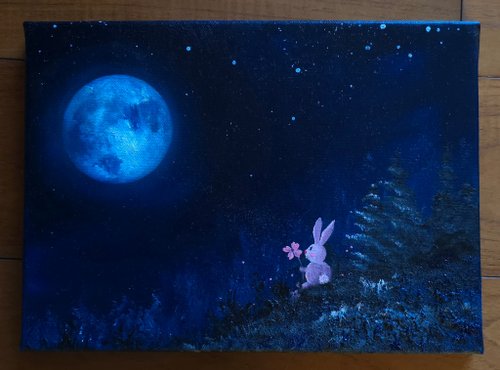 Silvia.painting.house 精緻手繪油畫 我的白月光 獨一無二