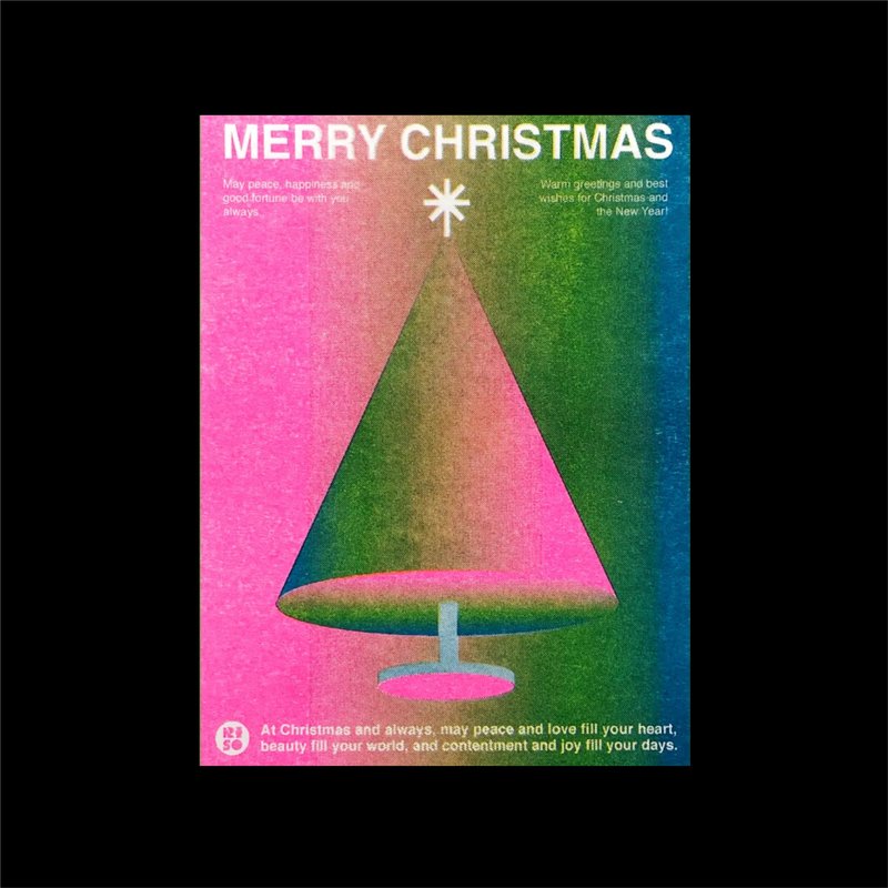 Riso Museum 聖誕卡 聖誕樹 - 漸層 - 心意卡/卡片 - 紙 多色