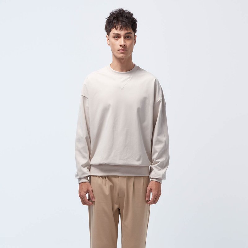 REBOOT - リブートワイド長袖トップス - シルバーブラウンヘンプ - トップス ユニセックス - ポリエステル グレー