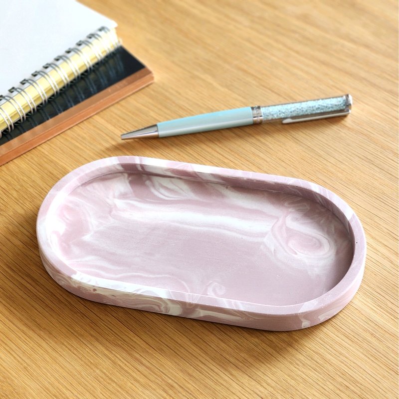 Oval tray (Mild purple) / Jesmonite - Pencil Cases - Eco-Friendly Materials Purple