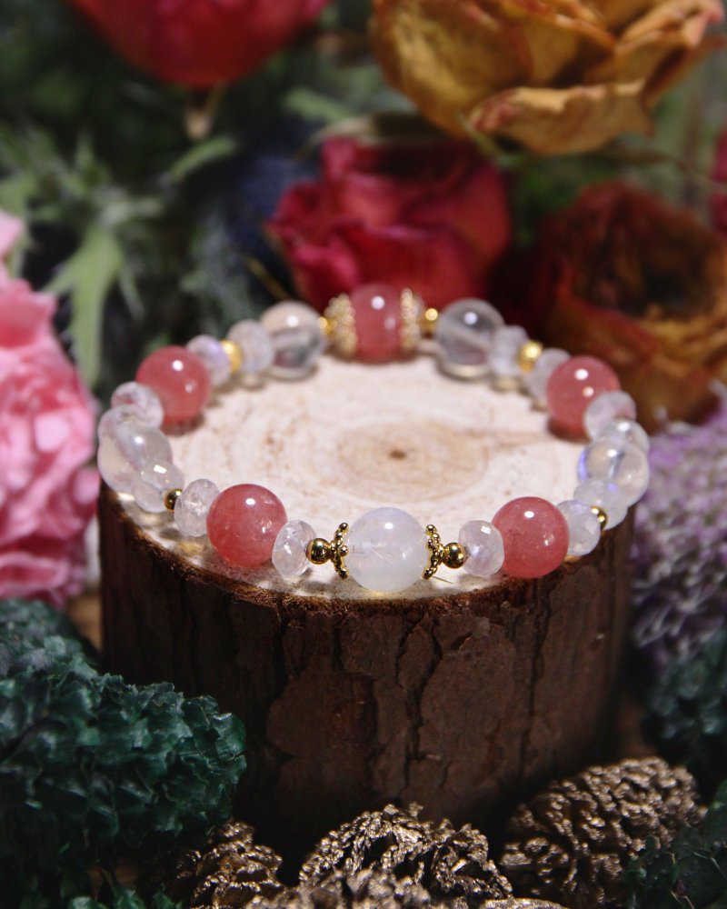 Red Stone Design Bracelet - Bracelets - Crystal Red