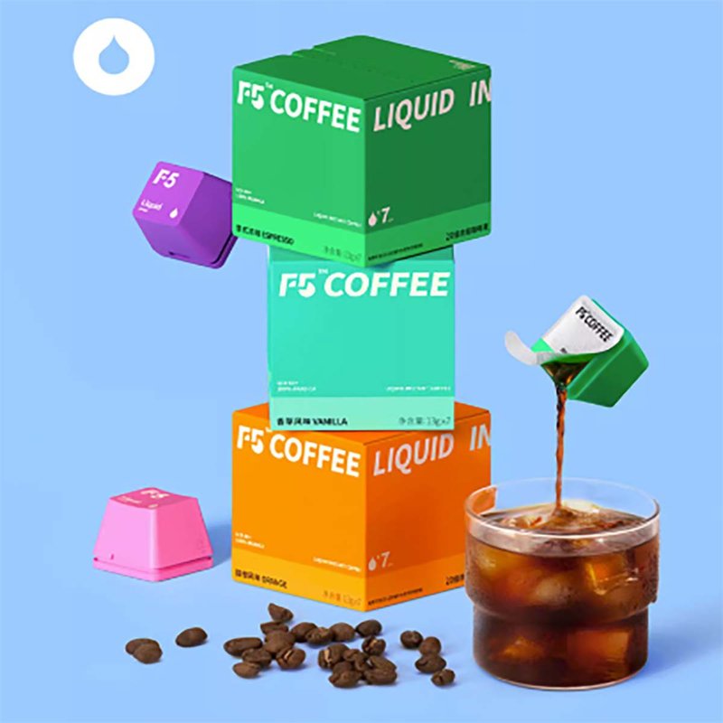 [Free shipping] Fine coffee liquid 20 times concentrated Italian sweet orange grape instant concentrate black coffee F5 - กาแฟ - วัสดุอื่นๆ หลากหลายสี