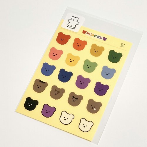 Chanibear 韓國文創 Chanibear sticker - face 可爱的粘贴