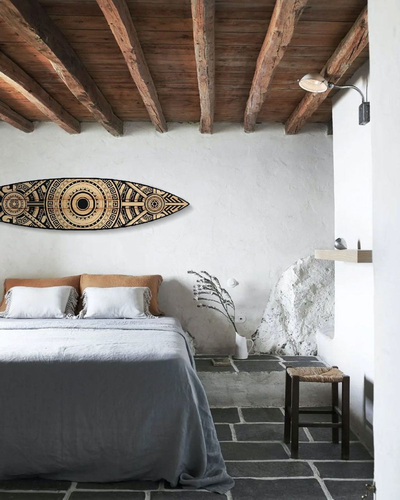 Surfboard Wall Art, Surfers gift, maori style - 壁貼/牆壁裝飾 - 木頭 多色