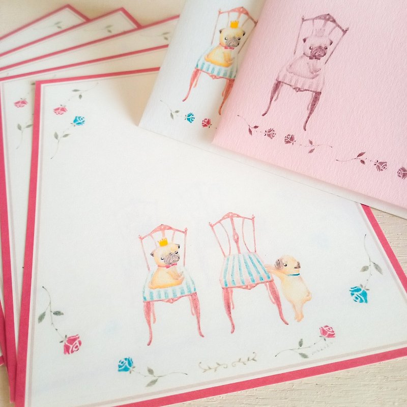 Pug Mini Letter - Envelopes & Letter Paper - Paper Pink