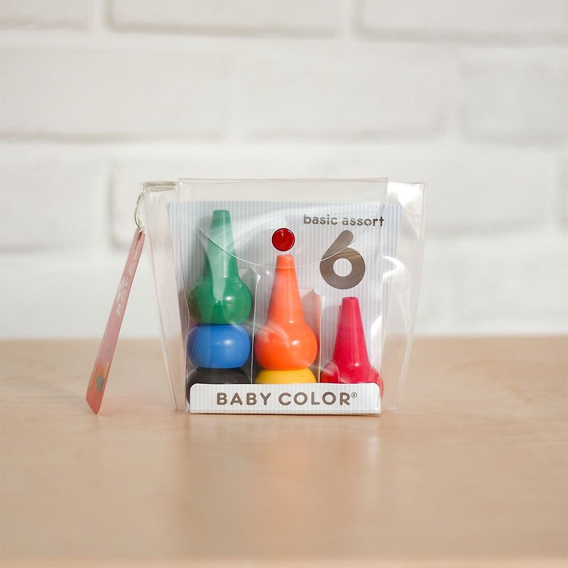 【AOZORA】日本BabyColor兒童安全積木蠟筆 (6色-彩虹) - 嬰幼兒玩具/毛公仔 - 顏料 多色