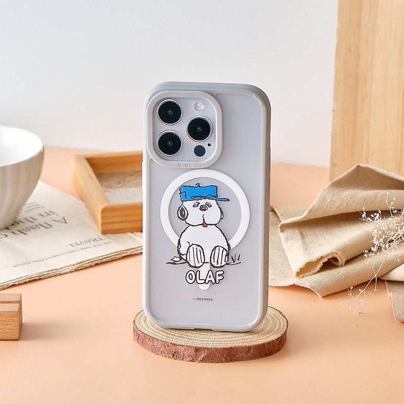 SNOOPY Snoopy sits on Olaf Aurora fog through MagSafe iPhone case - Phone Cases - Plastic Multicolor