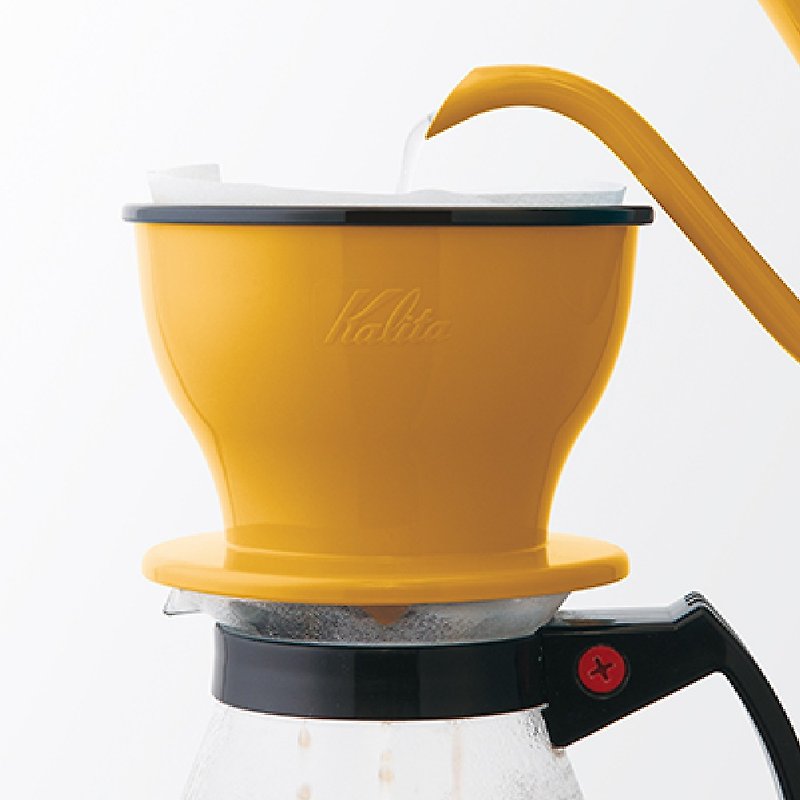 [Japan] Kalita │Dual Dripper Double Three-hole Coffee Filter Cup (Bright Yellow) - อื่นๆ - เรซิน สีเหลือง