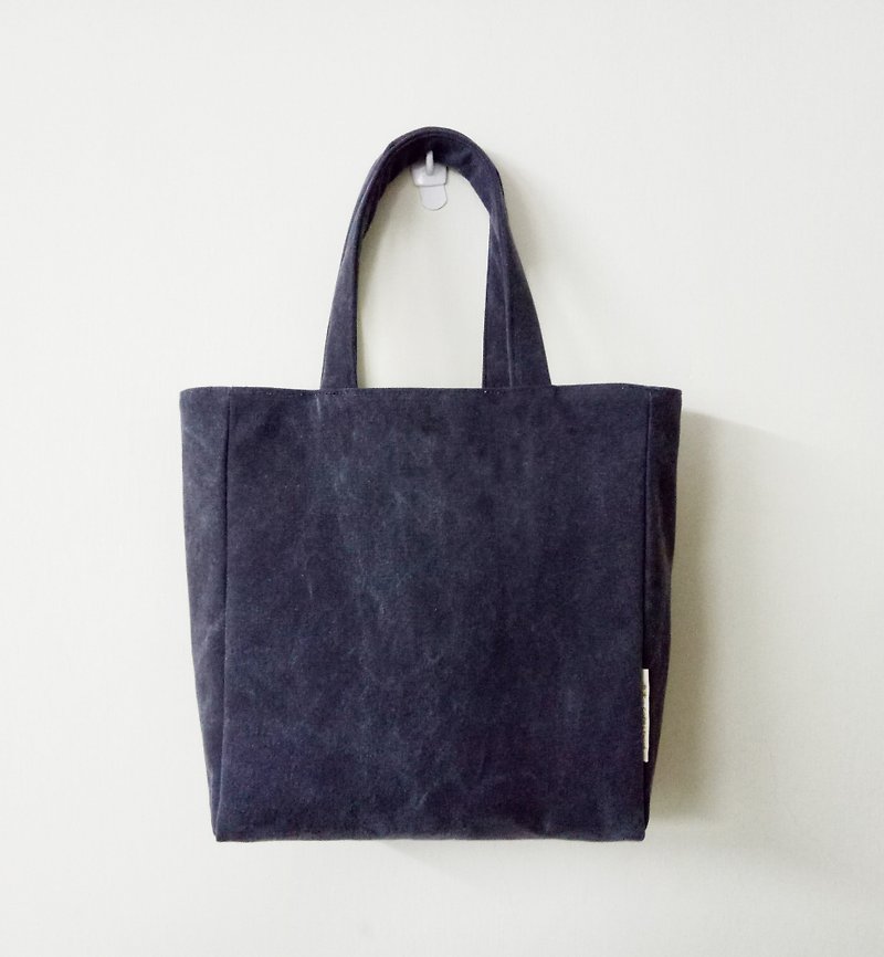 Ink Picnic Bag - กระเป๋าถือ - ผ้าฝ้าย/ผ้าลินิน สีเทา