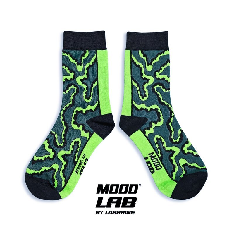 MOODLABBYLORRAINE | SNAKE襪子 - 襪子 - 棉．麻 綠色