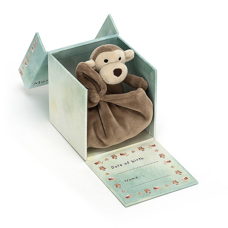 Jellycat My First Monkey Soother - Bibs - Polyester Brown