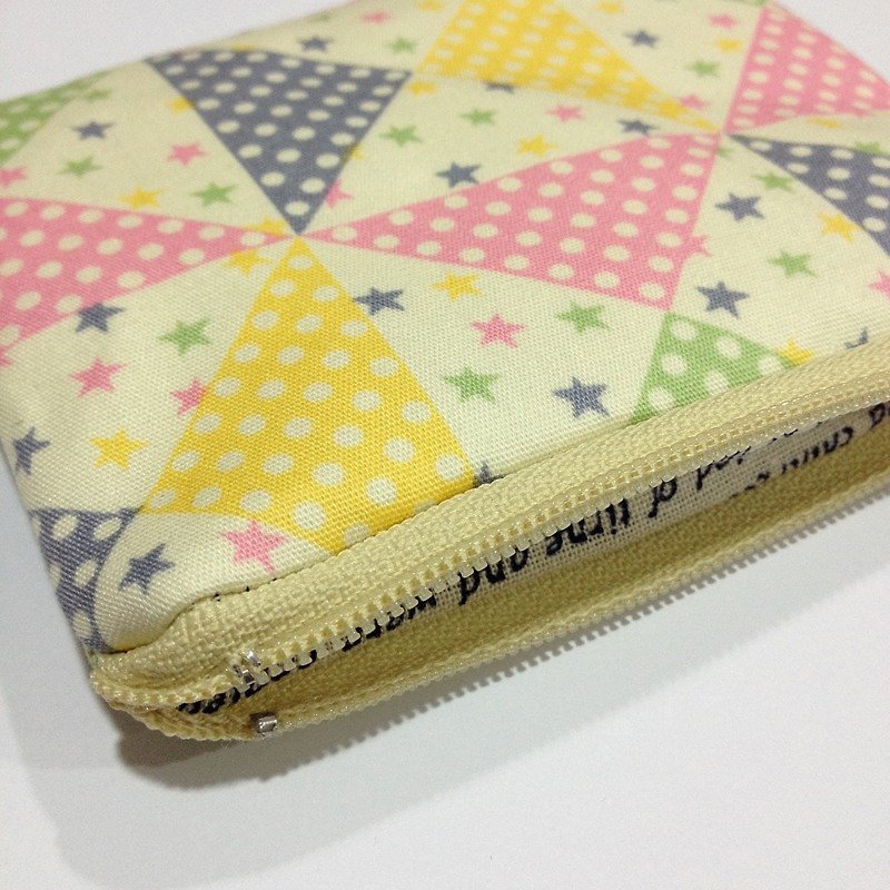 Triangle scattered purse - Coin Purses - Cotton & Hemp Yellow