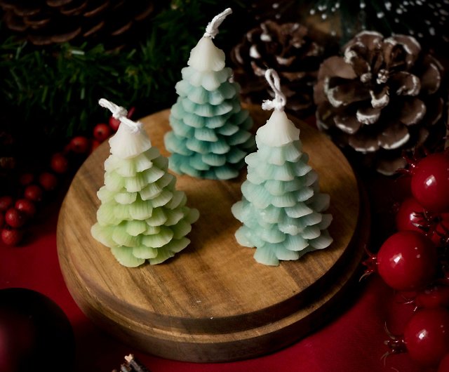 カスタマイズ クリスマスツリーの香りのキャンドル 天然大豆蝋 Junoキャンドル ショップ Juno Candle キャンドル 燭台 Pinkoi