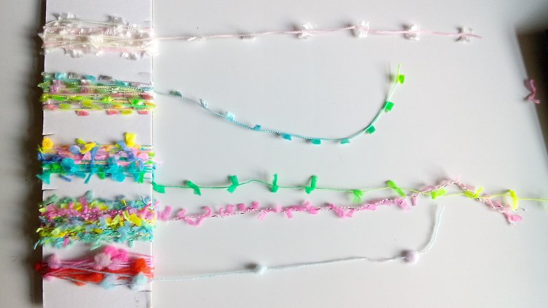 日記装飾 　虹紗線　2m 5種類 - 編み物/刺繍/羊毛フェルト/裁縫 - コットン・麻 多色