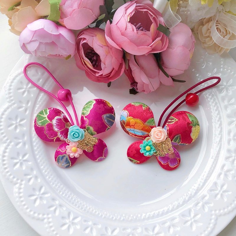 New Year&#39;s Happy Butterfly Children&#39;s Hair Bundle Tied Hair Rope Hair Accessories