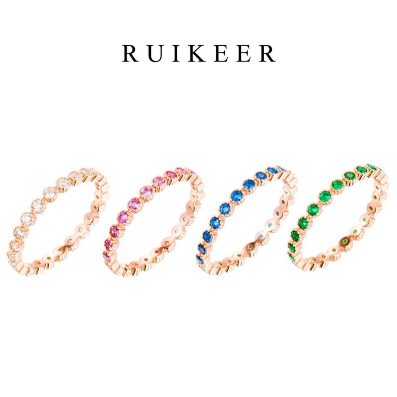 S925 Sterling Silver with Rose Gold Plating - Radiant Heartbeat Ring - แหวนทั่วไป - เงินแท้ สีทอง