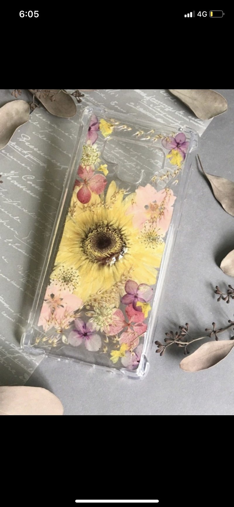Sunflower dry flower phone case - เคส/ซองมือถือ - พืช/ดอกไม้ สีเหลือง