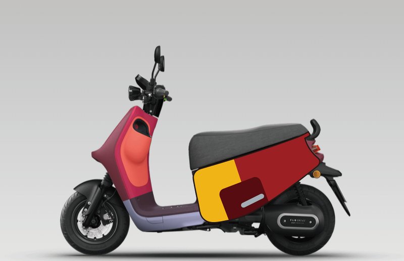 BLR gogoro 車身造型保護套 iD174 - 其他 - 聚酯纖維 紅色