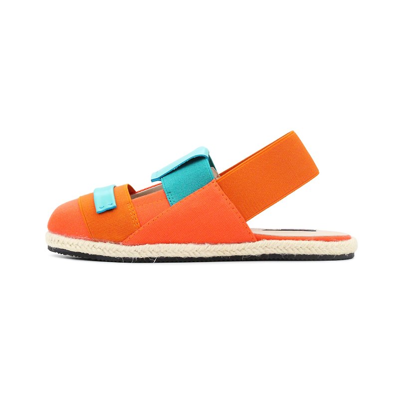 Bandage W1055 Orange - รองเท้ารัดส้น - ผ้าฝ้าย/ผ้าลินิน สีส้ม