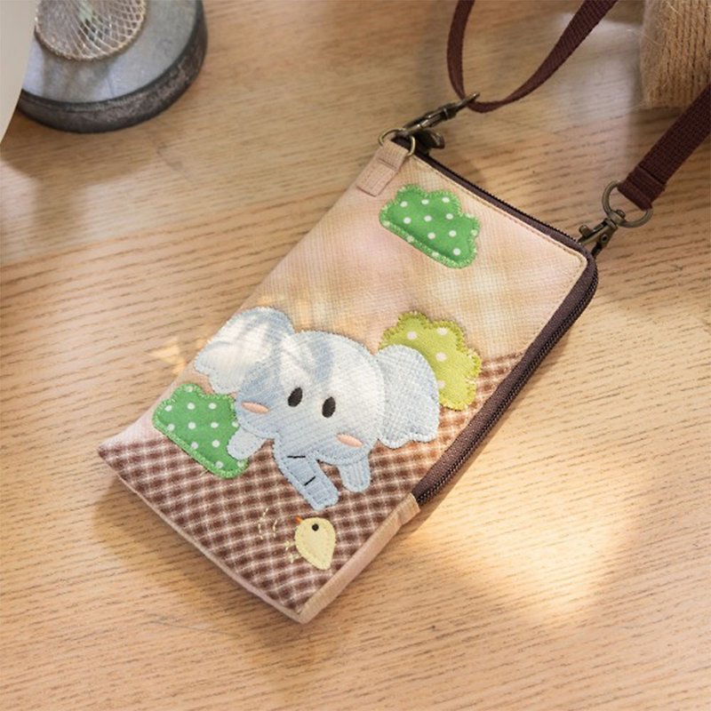 Elephant mobile phone bag【710610】 - Other - Cotton & Hemp Multicolor