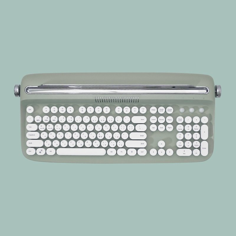 actto 復古打字機無線藍牙鍵盤 - 橄欖綠 - 數字款 - 電腦配件 - 其他材質 