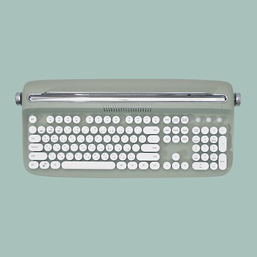 actto actto 復古打字機無線藍牙鍵盤 - 橄欖綠 - 數字款