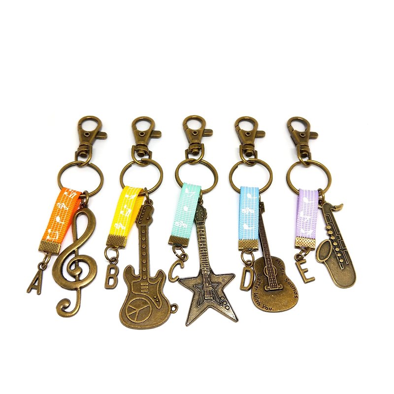 【客製】音樂系列鑰匙圈 - 鑰匙圈/鑰匙包 - 其他金屬 多色