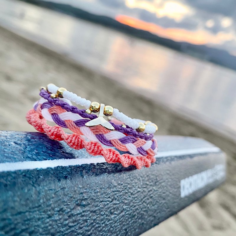 Handmade jewelry| Wax surf bracelet and anklet-CG4383 - สร้อยข้อมือ - ผ้าฝ้าย/ผ้าลินิน 