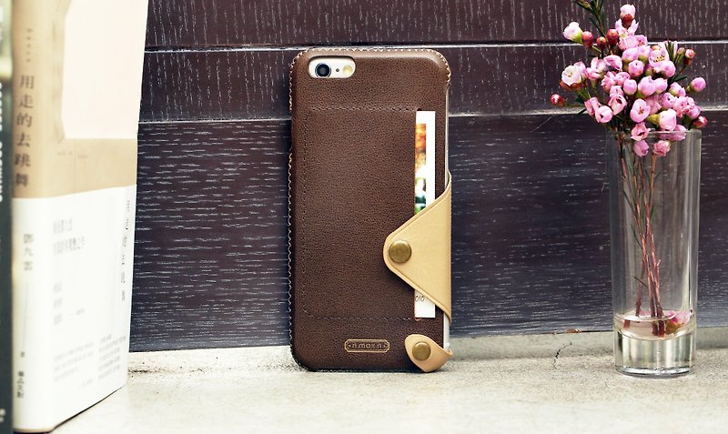 iPhone 6 / 6S / 4.7 inch semi-set minimalist leather case - classic coffee - Phone Cases - Genuine Leather Brown