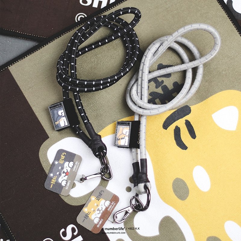 Hong Kong brand Shiba Shiba Inu NFC function elastic mobile phone lanyard mobile phone strap with clip - Phone Accessories - Other Materials Multicolor