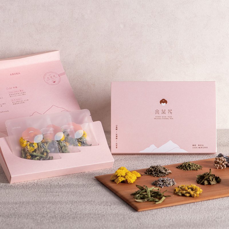 [Free mix and match] Caffeine-free herbal tea 5-piece gift box x 3 boxes of floral tea graduation gift afternoon tea - Tea - Plants & Flowers Pink