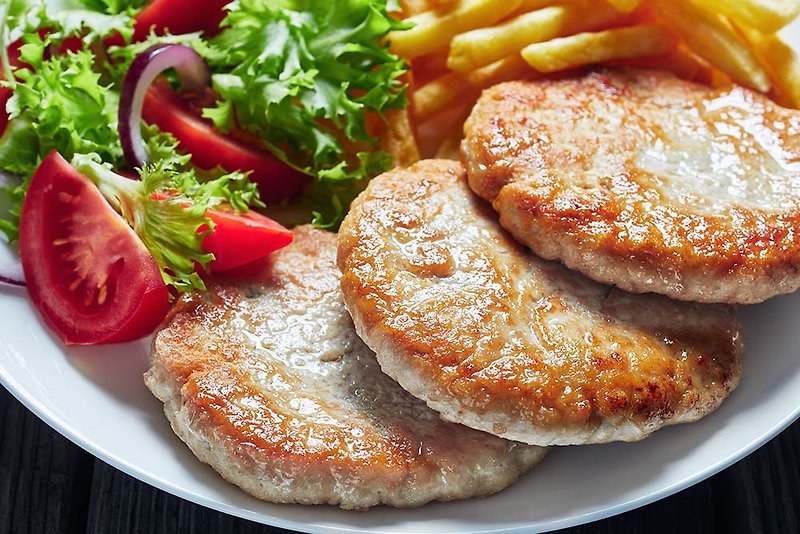 [Exclusive Offer] Fresh Vegetable Potato Turkey Burger Steak 12 Packs 120gx12 - Prepared Foods - Fresh Ingredients Orange