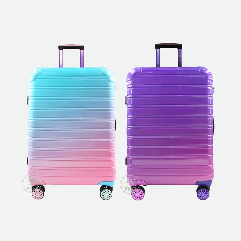 Fantasy Unicorn Taiwan Spot Zipper Suitcase Gradient Color Suitcase Travel Case - กระเป๋าเดินทาง/ผ้าคลุม - พลาสติก หลากหลายสี