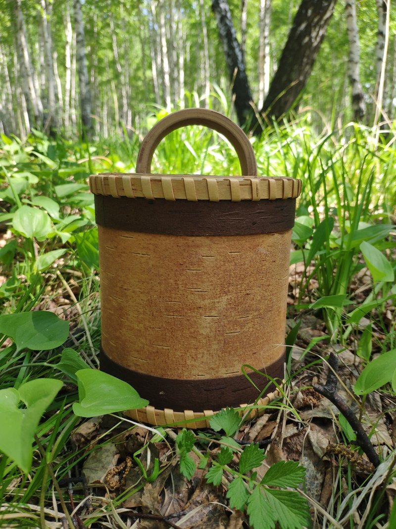 Birch bark organizer individual style for a modern kitchen - Storage - Wood 