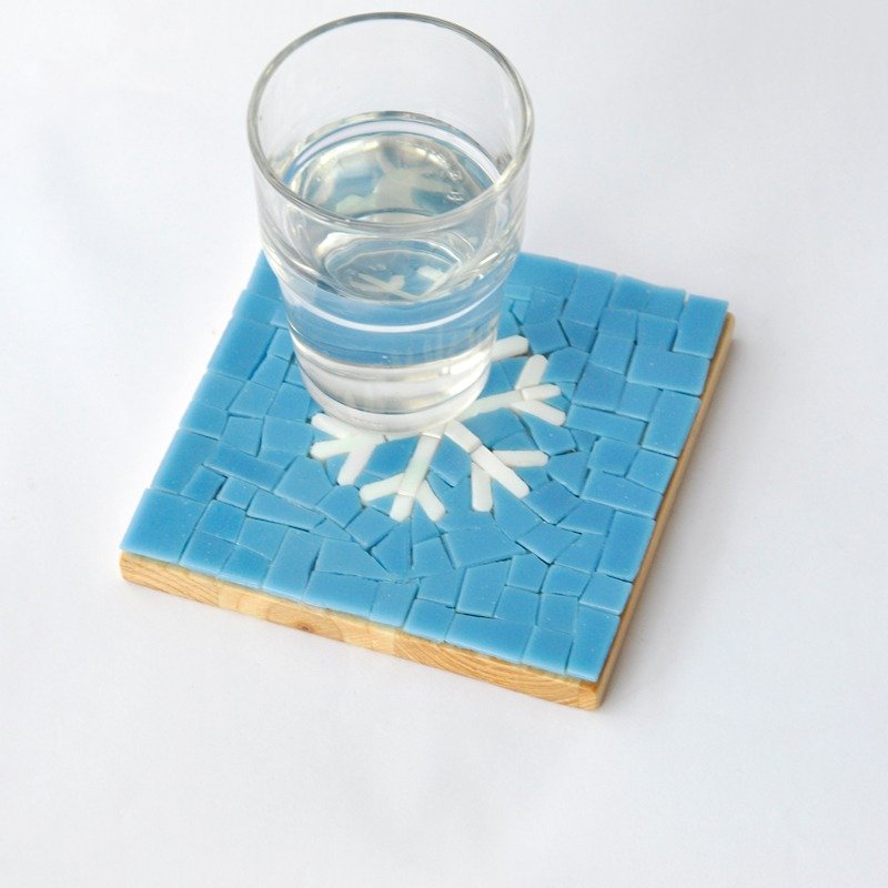 snowflake/ Handmade Mosaic Decorative Painting/ Wood coasters/ Christmas gift - Coasters - Wood 