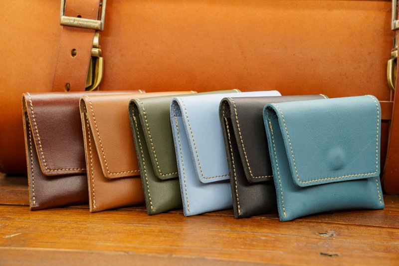 Handmade genuine leather coin purse - กระเป๋าใส่เหรียญ - หนังแท้ 