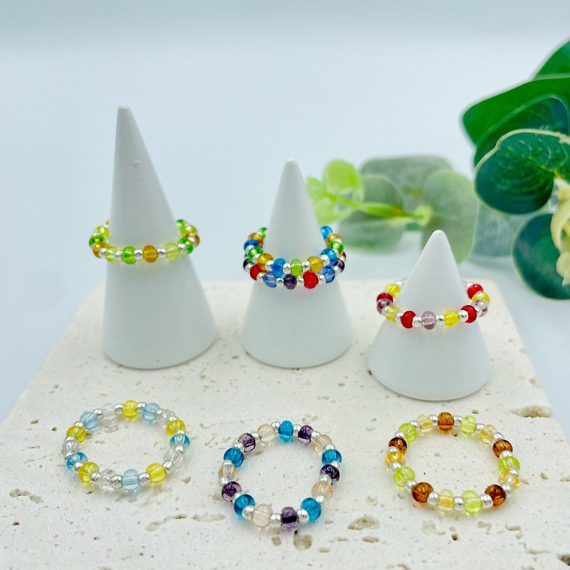 There is a transparent version of rice bead rings - General Rings - Plastic Multicolor