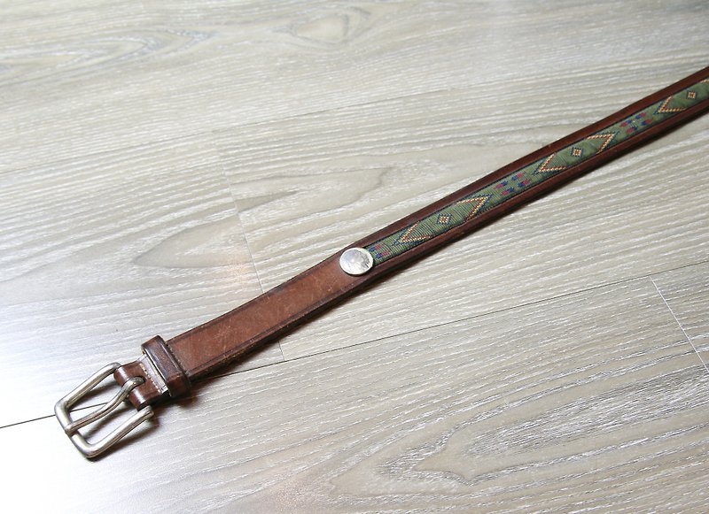 Back to Green - Belt Indian Totem // vintage belt - Belts - Genuine Leather 