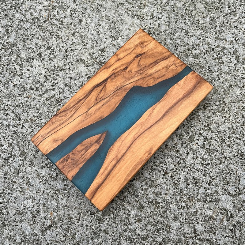 微型環氧樹脂小檯　橄欖木 - 擺飾/家飾品 - 木頭 綠色