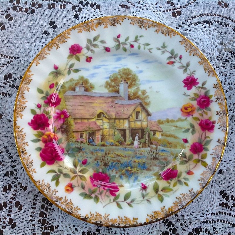 英國骨瓷Roya lAlbert1989年春季版蛋糕盤點心盤水果盤 下午茶 - 小碟/醬油碟 - 其他材質 多色
