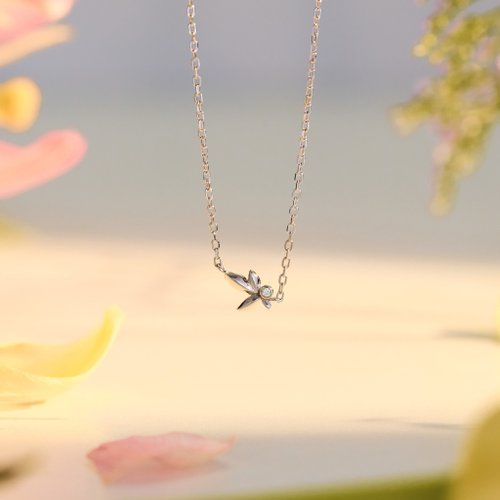 Isha Jewelry 純銀輕珠寶 【新品】花與葉 純銀項鍊 清新 自然仿生 植物系飾品