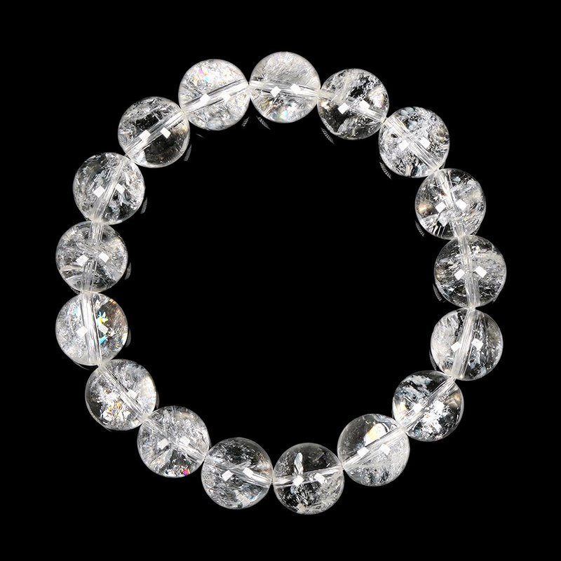 White Crystal Azeztulite 12.4-12.8mm Bracelet - Bracelets - Semi-Precious Stones Multicolor