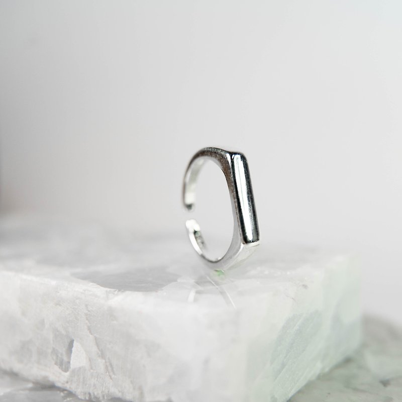เงิน แหวนทั่วไป สีเงิน - [Selected Items] Minimalist Faceted Ring