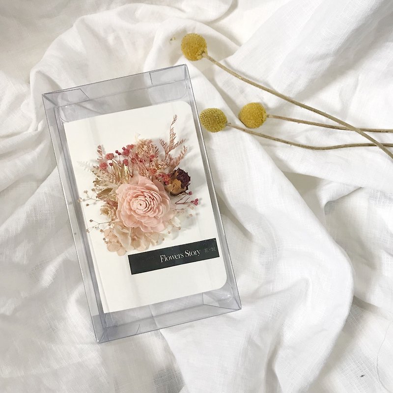 / Dry Flower Card / Thanksgiving Card - Pink - Dried Flowers & Bouquets - Plants & Flowers 
