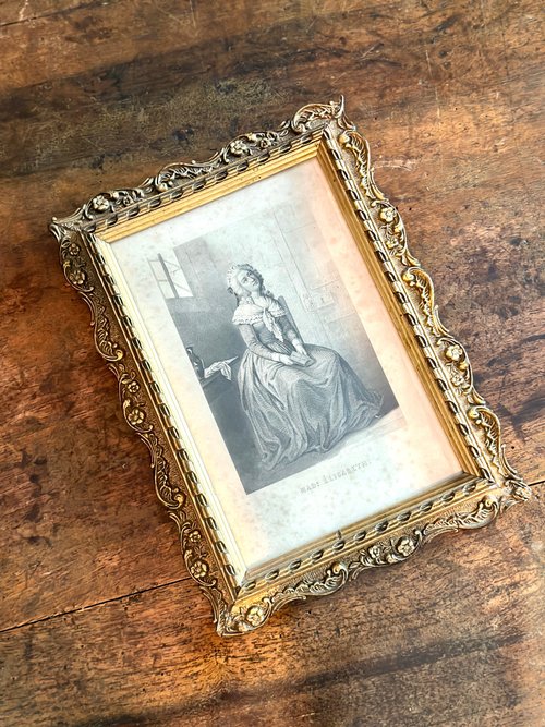 フランスアンティーク　額装品　可愛い恋人達の宮廷画 フランスアンティーク 額装品 可愛い恋人達の宮廷画 フランス