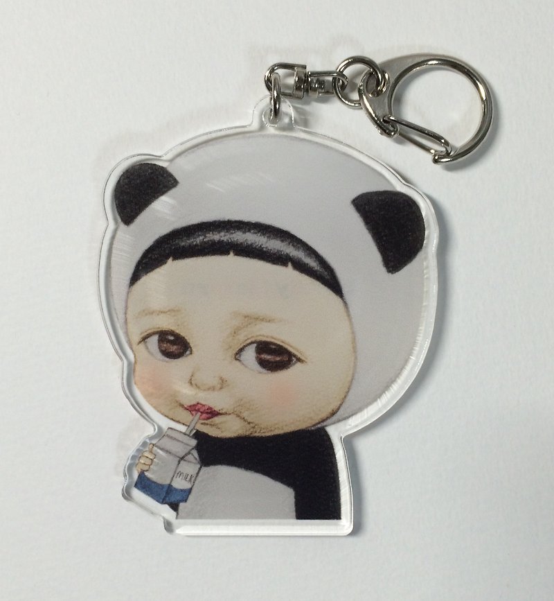 鑰匙扣 / Lovery Masaru / 牛奶 - 鑰匙圈/鎖匙扣 - 壓克力 白色