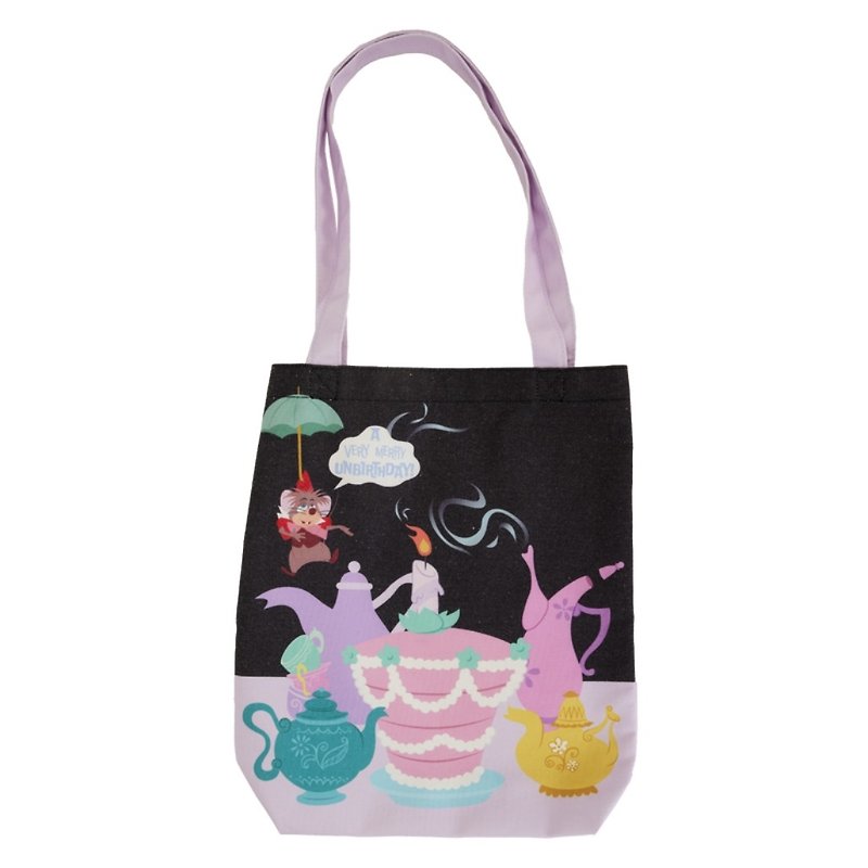Loungefly Disney Alice in Wonderland Birthday Style Canvas Bag - กระเป๋าแมสเซนเจอร์ - ผ้าฝ้าย/ผ้าลินิน สีดำ