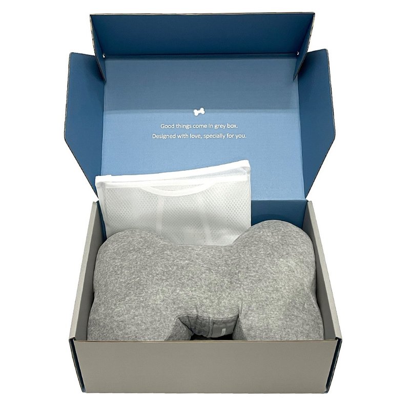 [Christmas Gift Box] Healing Bones Gift Box - Mist Gray - Pillows & Cushions - Cotton & Hemp Gray