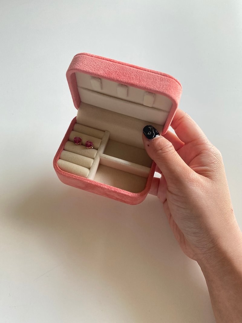 Delightful Rose Mini Travel Jewelry Box - 其他 - 其他材質 紅色